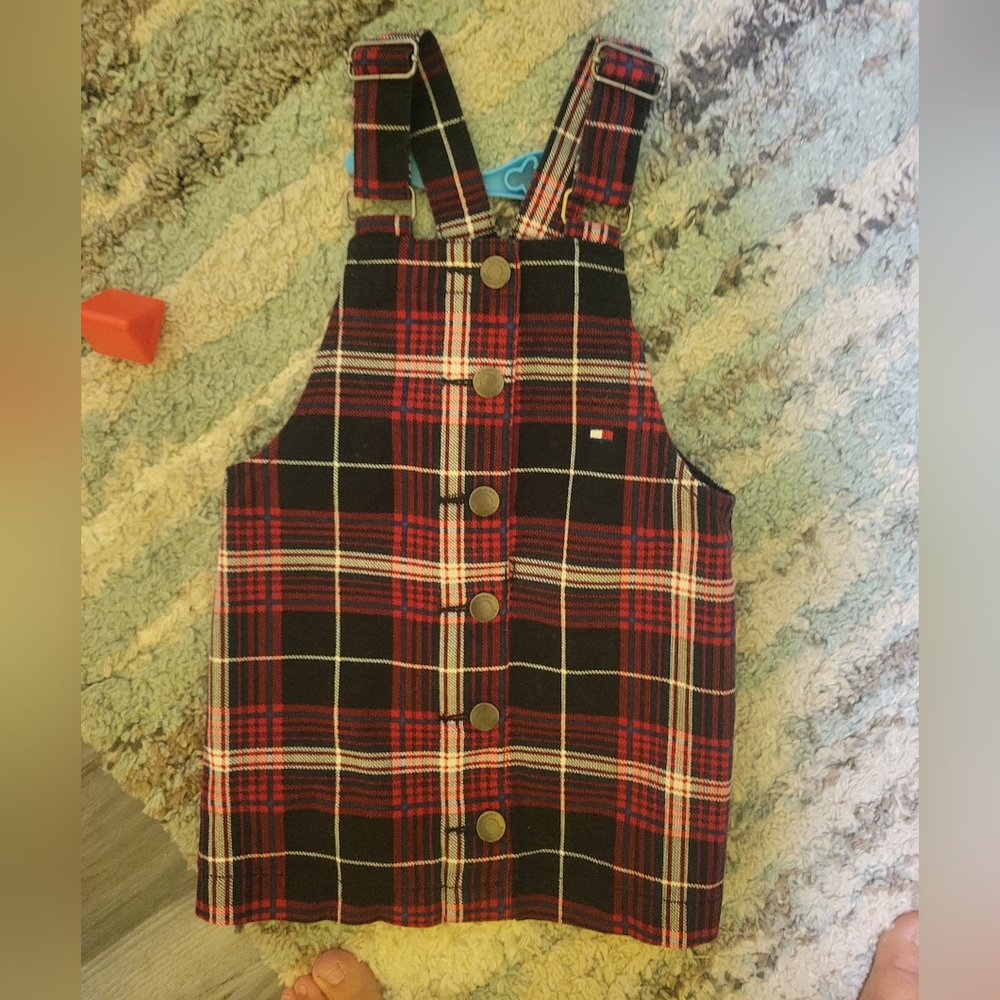 18 Month Tommy Hilfiger Plaid Overall Dress